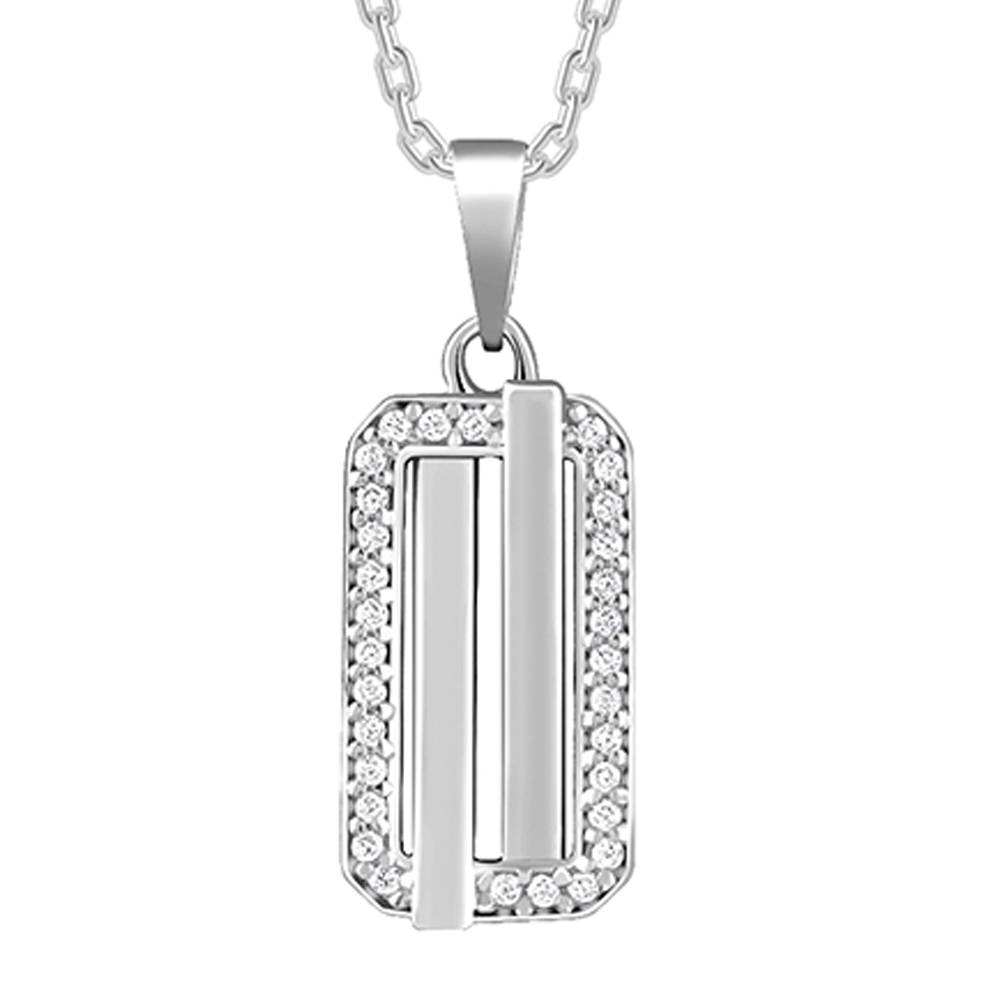 Giva 925 Silver Lumen Frame Pendant With Link Chain For Him : PD03001