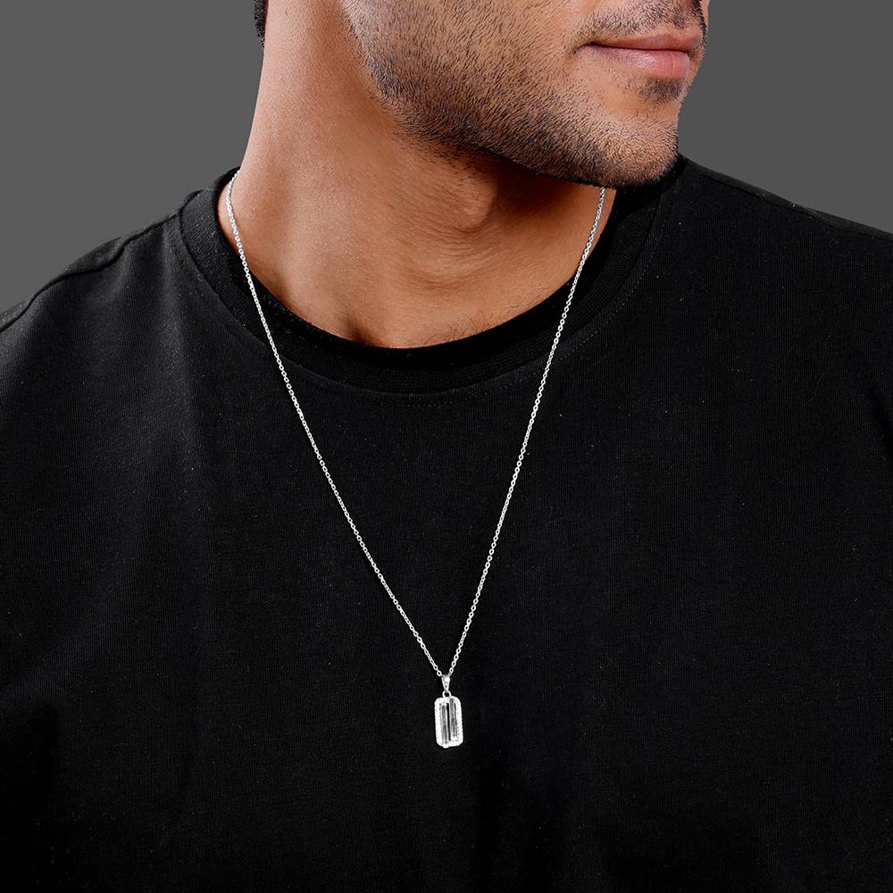 Giva 925 Silver Lumen Frame Pendant With Link Chain For Him : PD03001