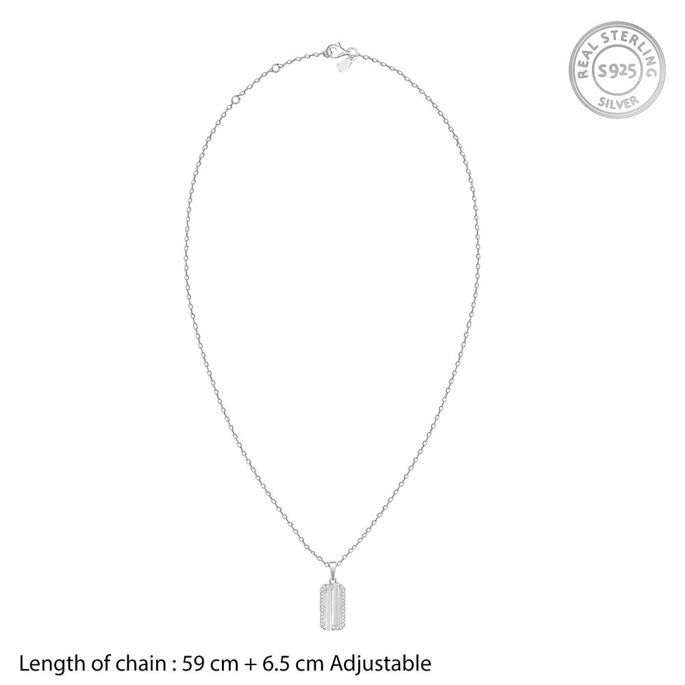 Giva 925 Silver Lumen Frame Pendant With Link Chain For Him : PD03001