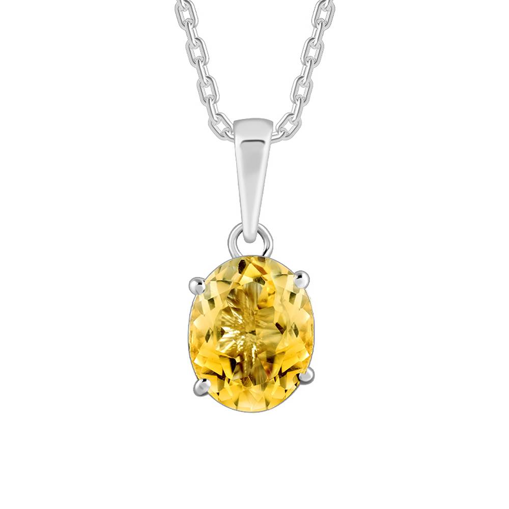 Giva 925 Silver Grace Citrine Pendant With Link Chain : PD03040