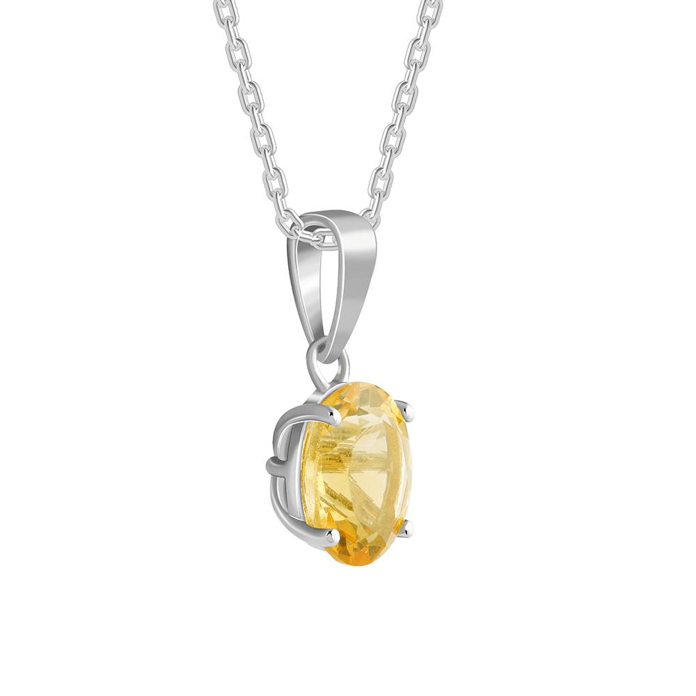 Giva 925 Silver Grace Citrine Pendant With Link Chain : PD03040