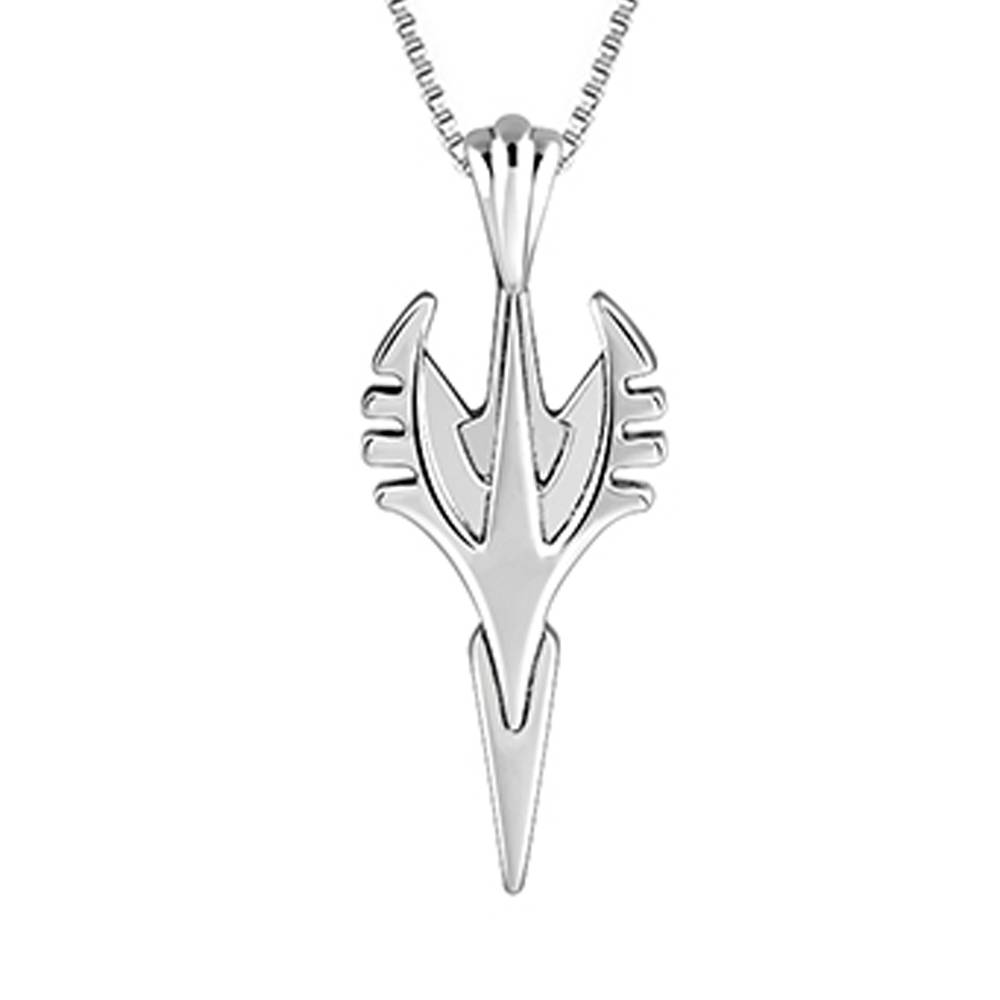 Oxidised Silver Phantom Edge Pendant With Box Chain For Him : PD03053
