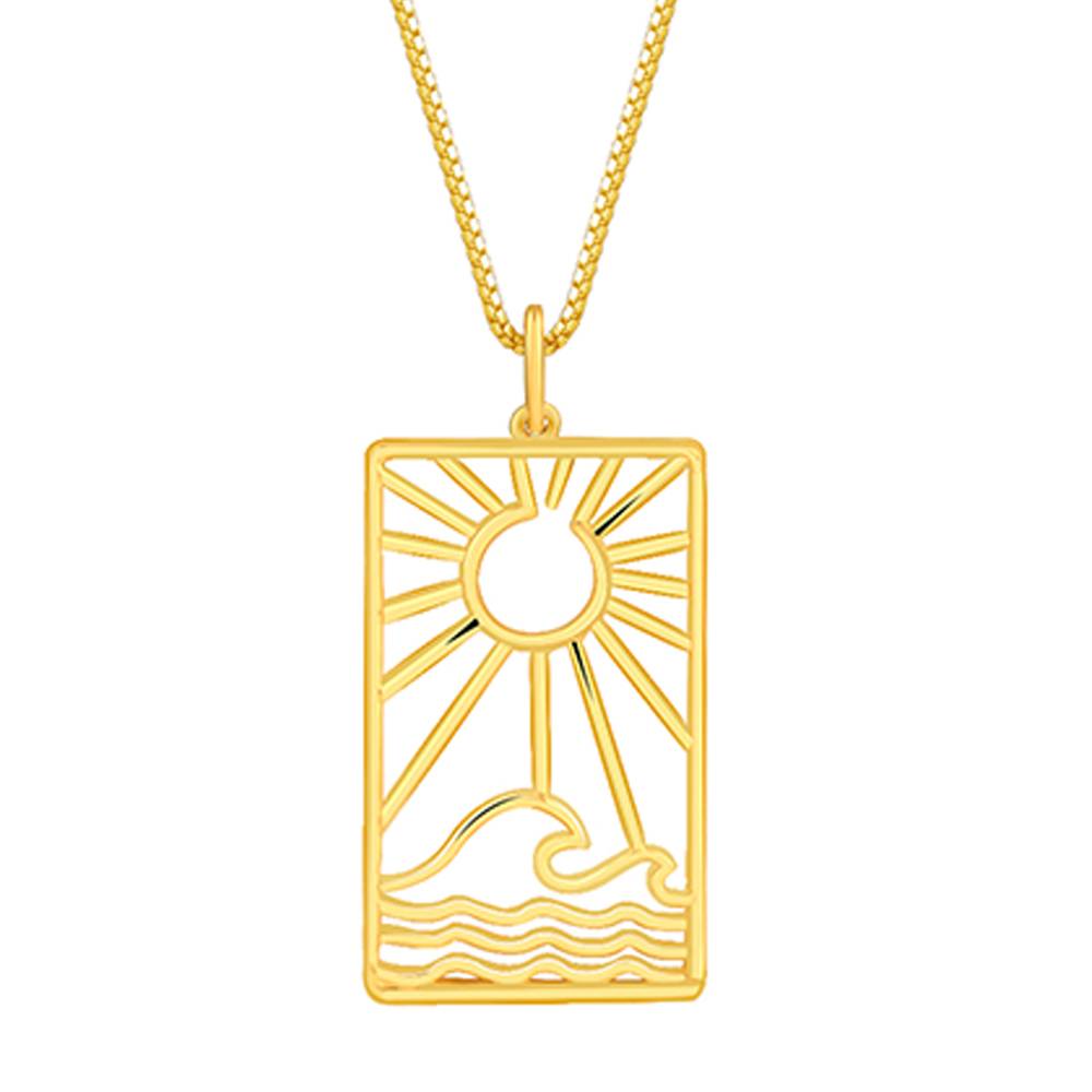 Giva 925 Silver Golden Dawn Pendant With Box Chain For Him : PD03063