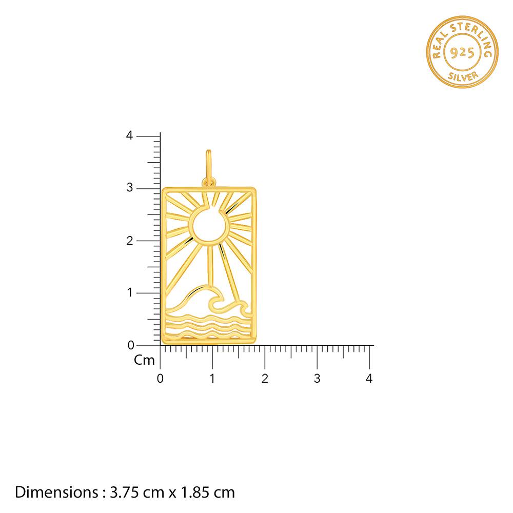 Giva 925 Silver Golden Dawn Pendant With Box Chain For Him : PD03063