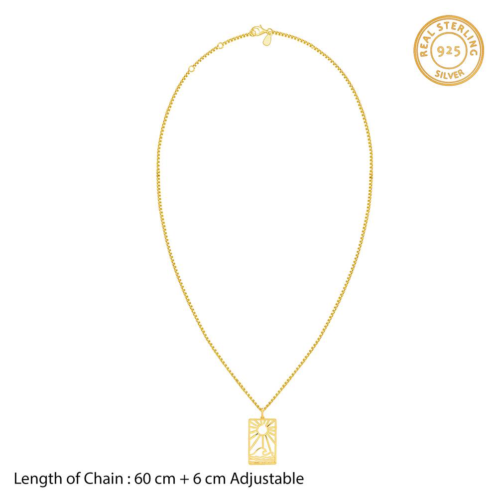 Giva 925 Silver Golden Dawn Pendant With Box Chain For Him : PD03063