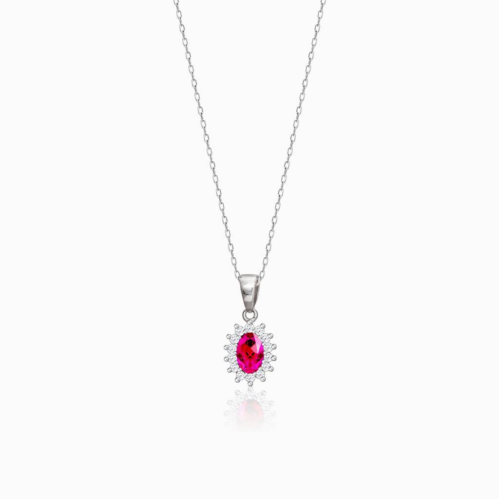 Silver Fuchsia Sunshine Pendant : PD0340
