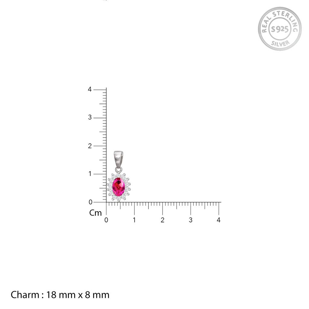 Silver Fuchsia Sunshine Pendant : PD0340