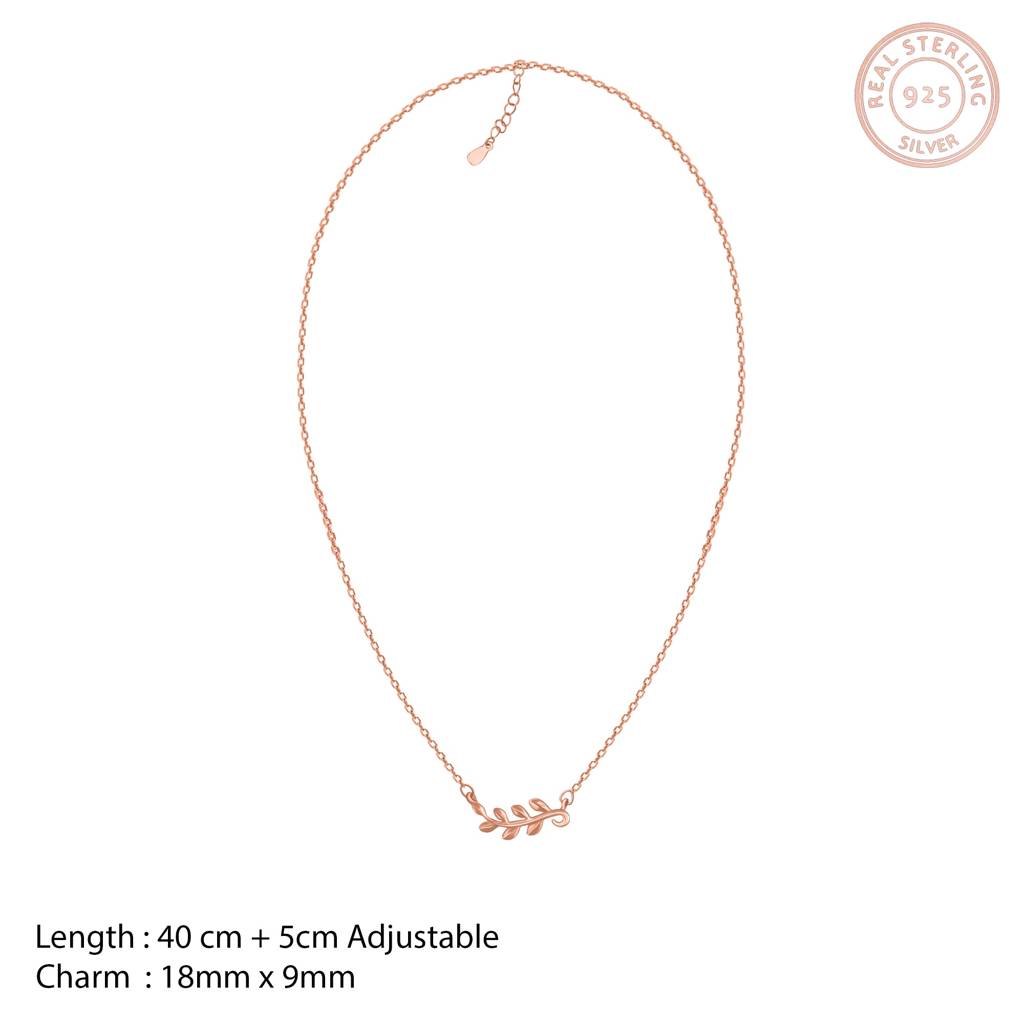 Rose Gold Minimal Leaf Pendant : PD0342