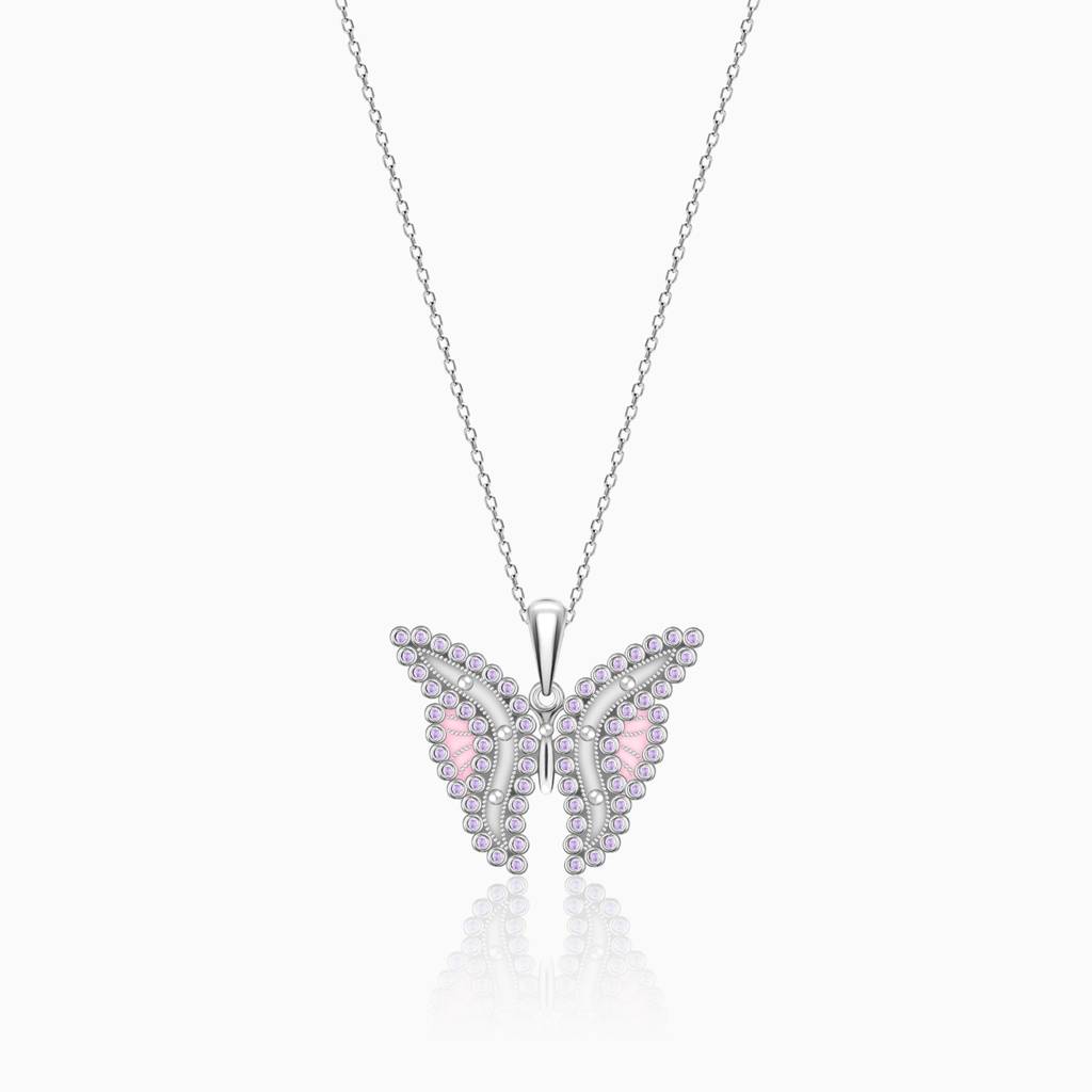 Silver Bold Butterfly Pendant : PD0354
