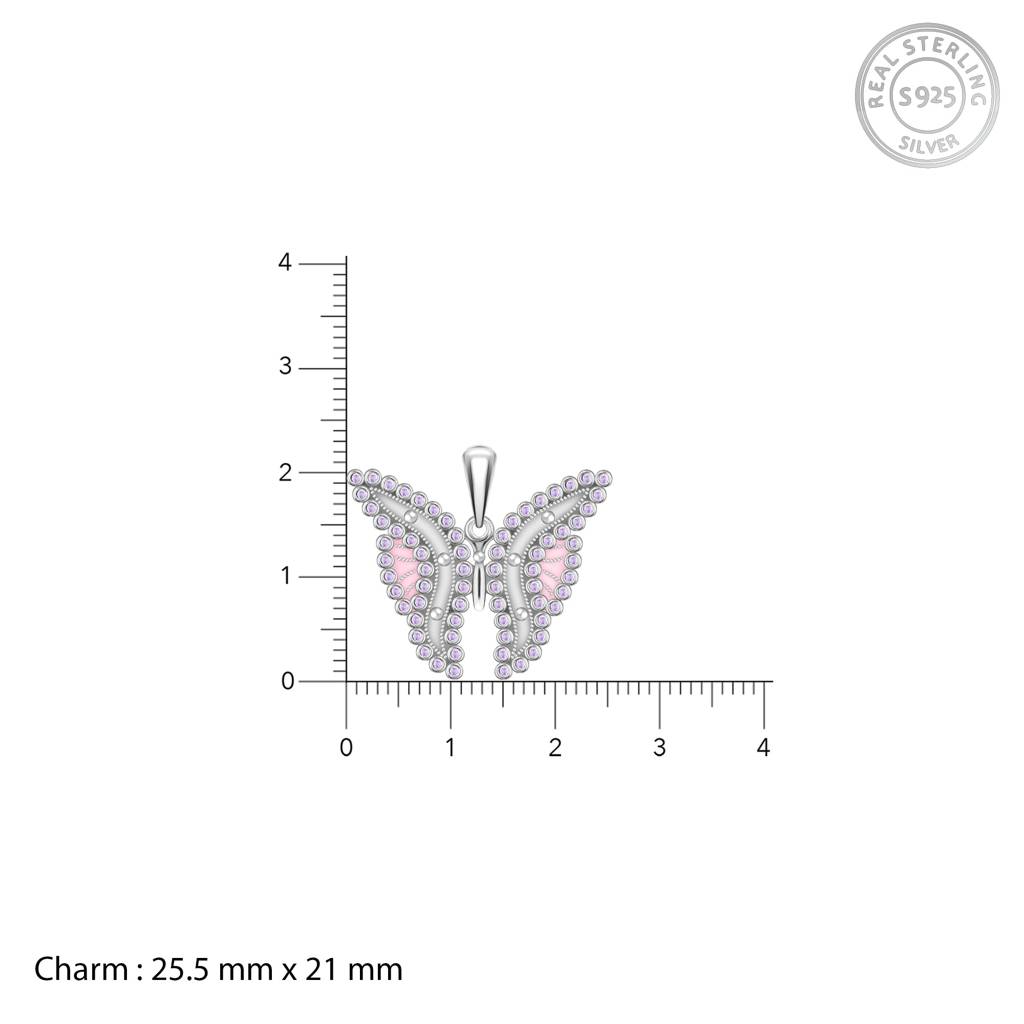 Silver Bold Butterfly Pendant : PD0354