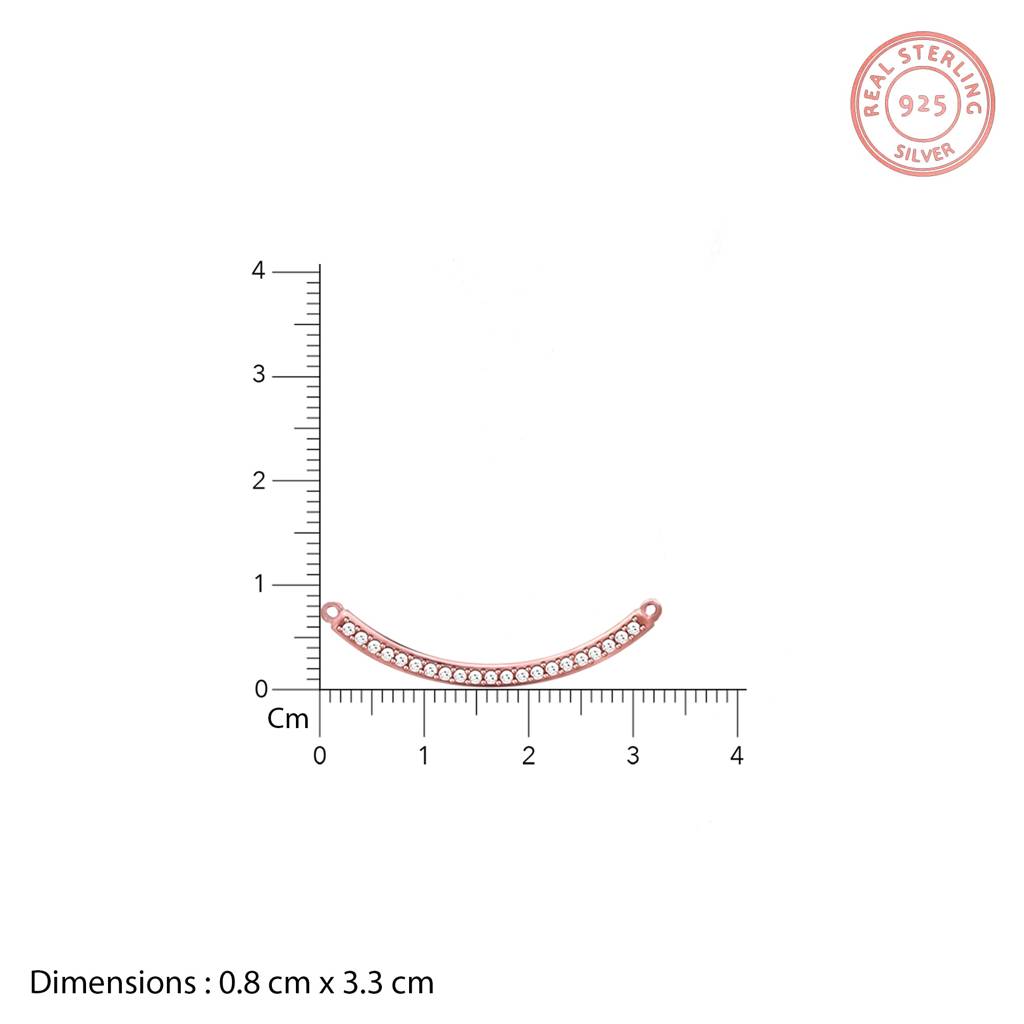Rose Gold Zircon Arc Necklace : PD0360