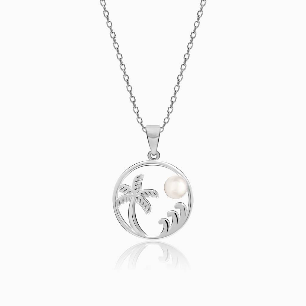 Silver Pearly Beach Pendant : PD0366