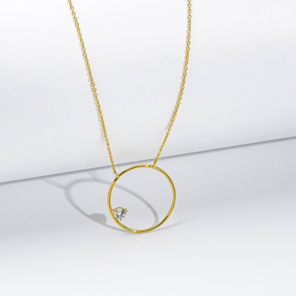 Golden Hoop Necklace : PD0373