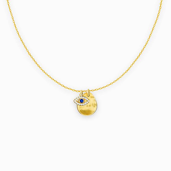 Golden Stare Of Evil Eye Necklace : PD0382