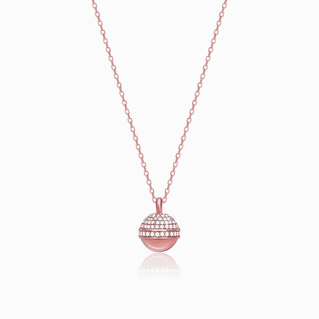 Anushka Sharma Rose Gold Studded Trinket Pendant With Link Chain : PD0432