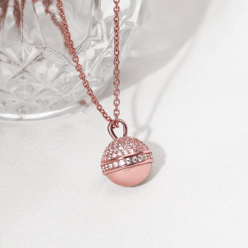 Anushka Sharma Rose Gold Studded Trinket Pendant With Link Chain : PD0432