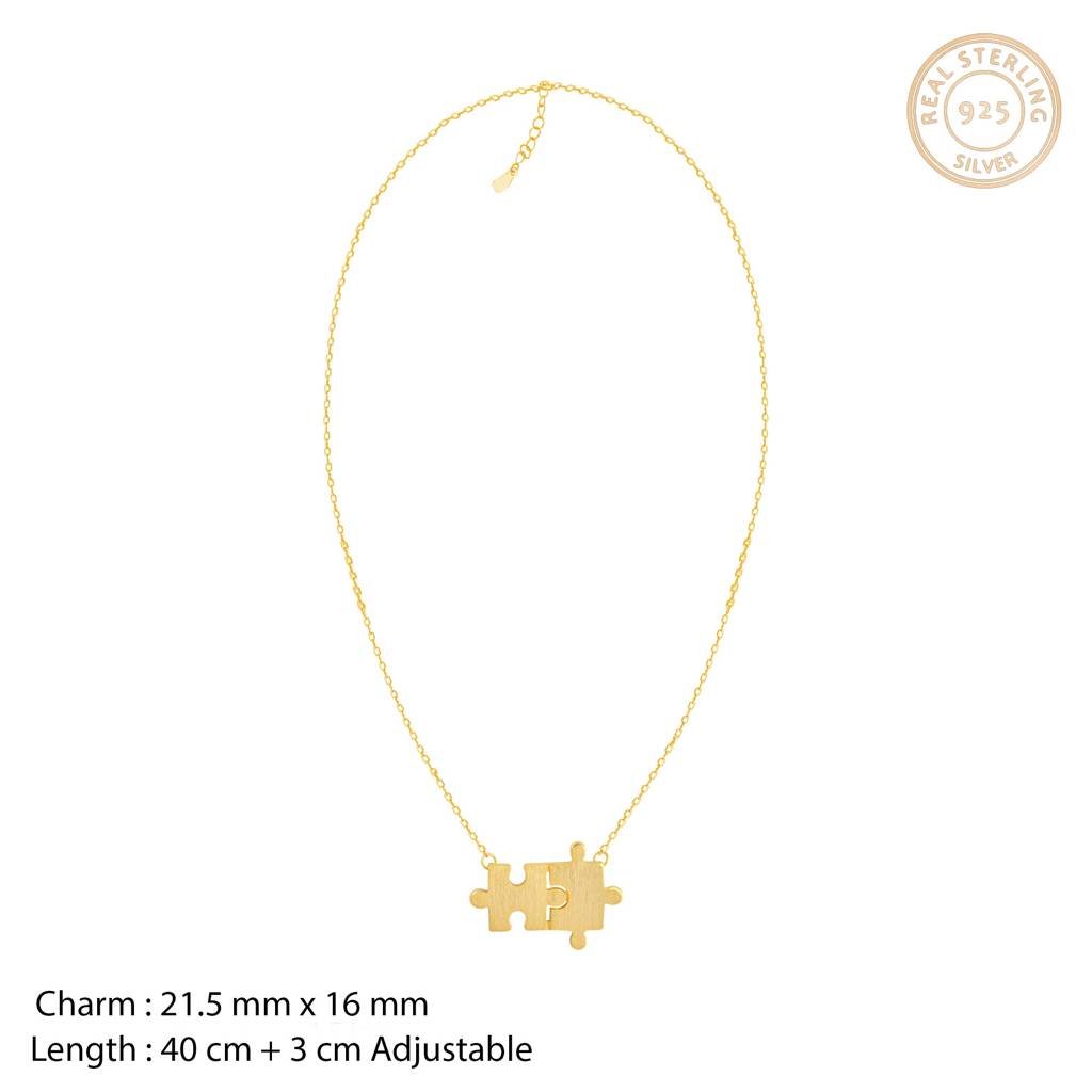 Golden Jigsaw Puzzle Pendant : PD0456