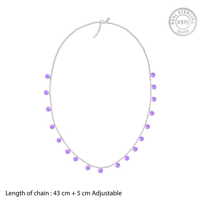 Silver Purple Fantasy Necklace : PD0464