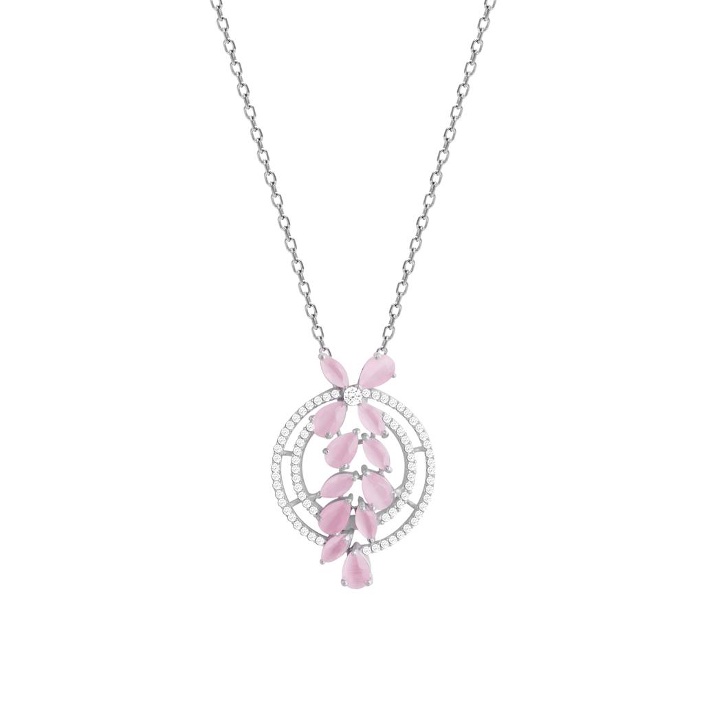 Giva 925 Silver The Pink Periwinkle Pendant : PD0467