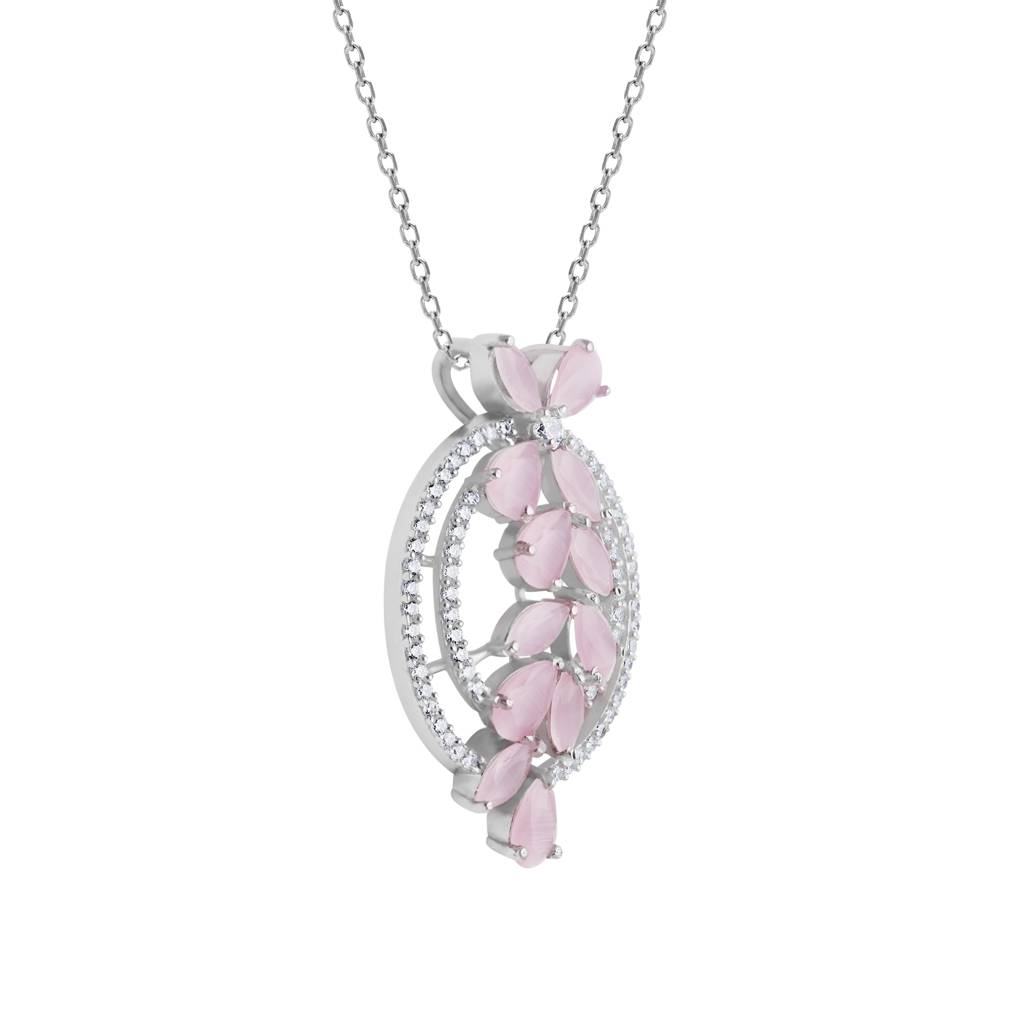 Giva 925 Silver The Pink Periwinkle Pendant : PD0467