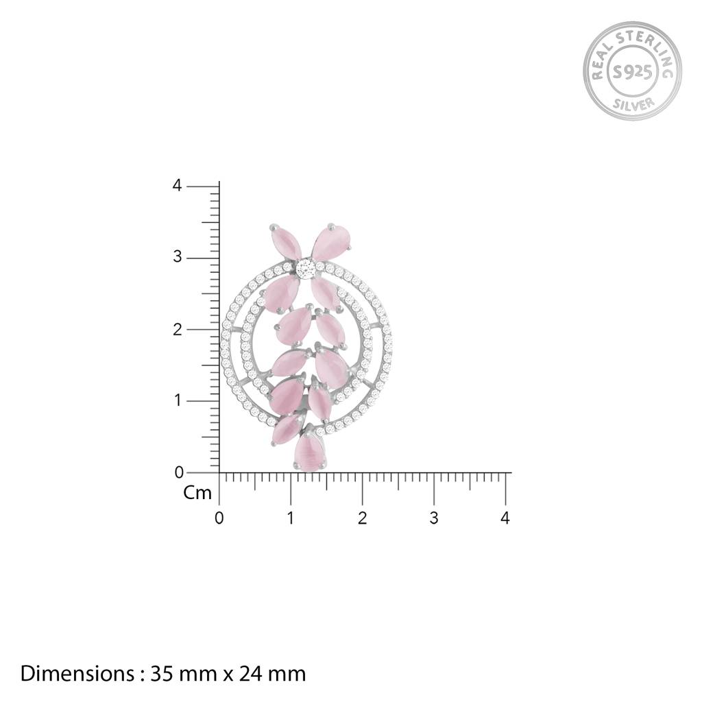 Giva 925 Silver The Pink Periwinkle Pendant : PD0467