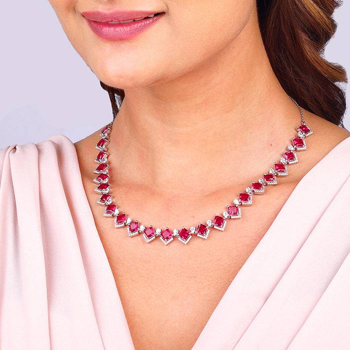 Anushka'S Royal Pink Necklace : PD0468