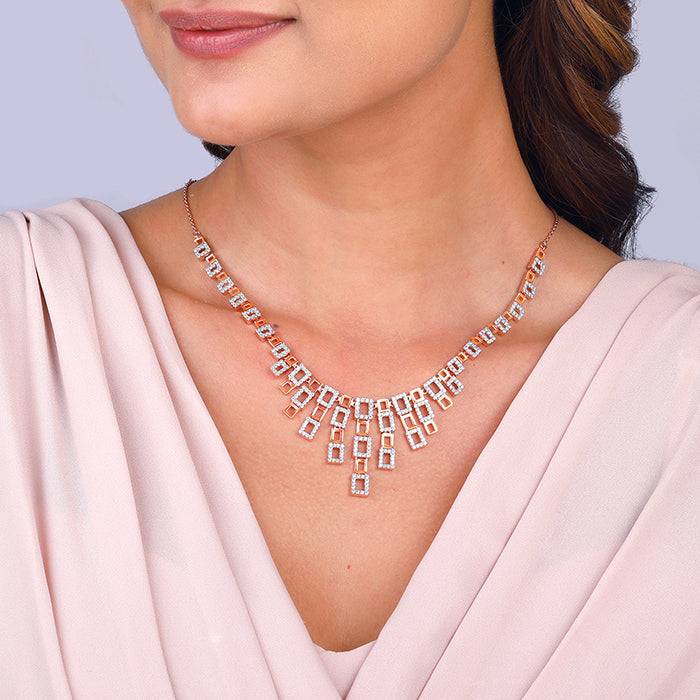 Anushka'S Rose Gold Grace Necklace : PD0469