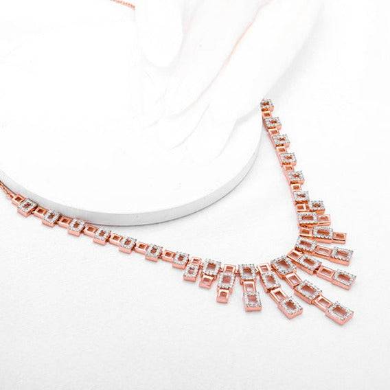 Anushka'S Rose Gold Grace Necklace : PD0469