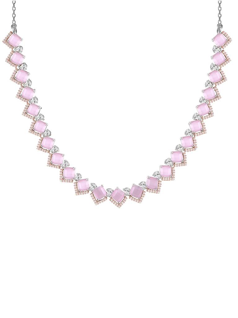 Giva 925 Sterling Silver Anushka Sharma French Rose Necklace