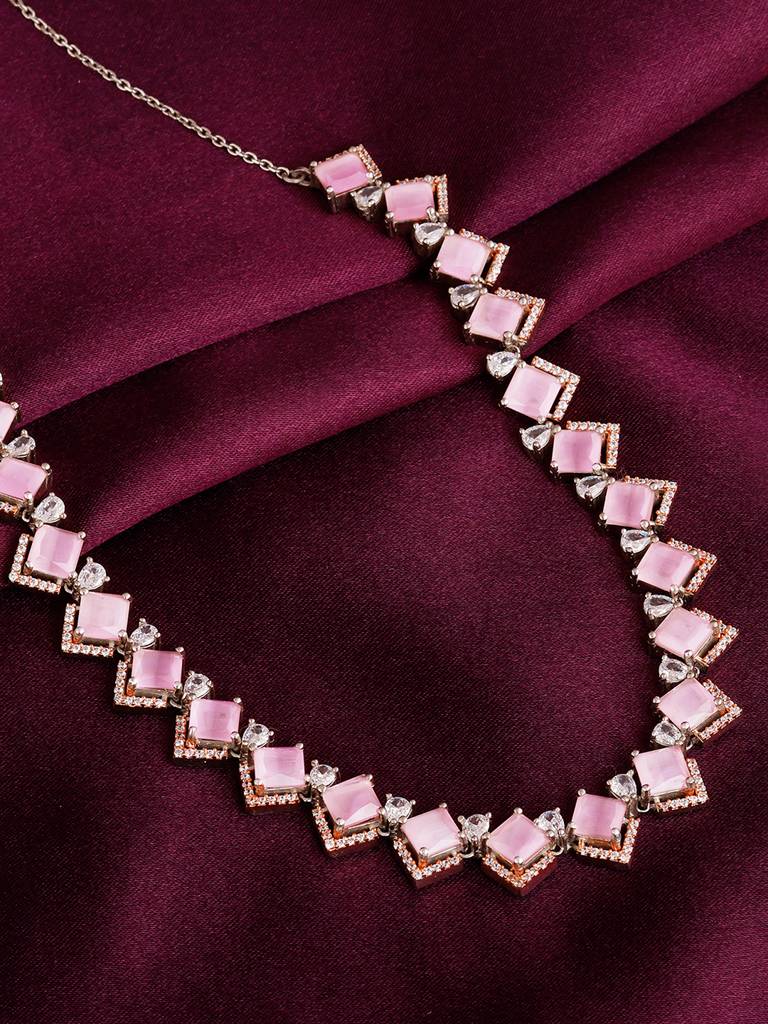 Giva 925 Sterling Silver Anushka Sharma French Rose Necklace