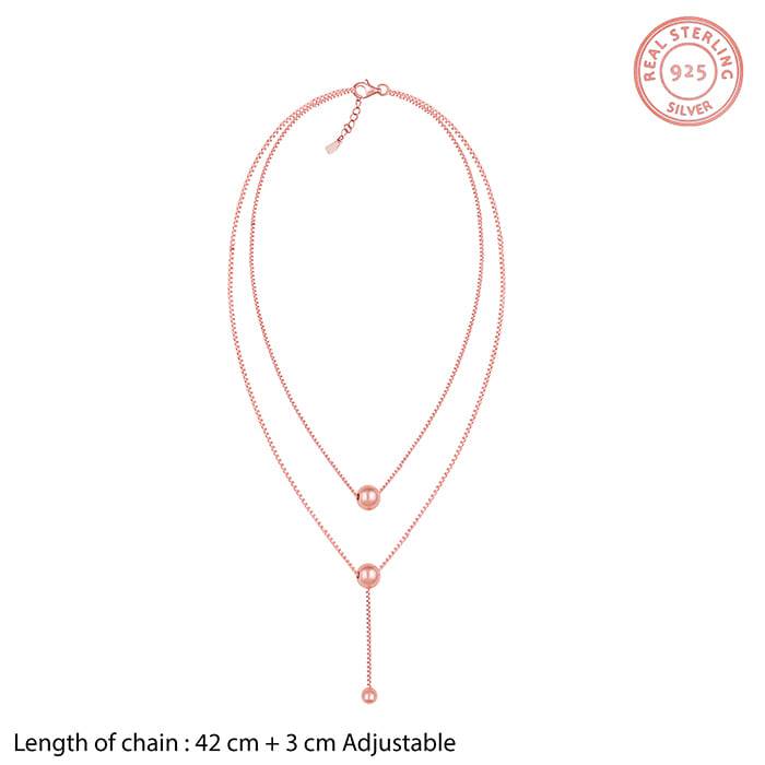 Rose Gold Terrific Trio Necklace : PD0485