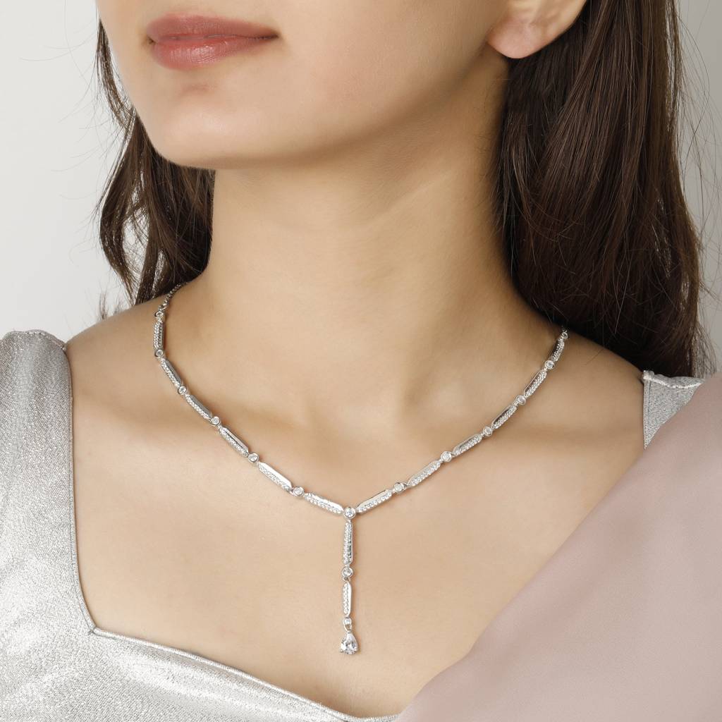 Zircon Silver Night Necklace : PD0515