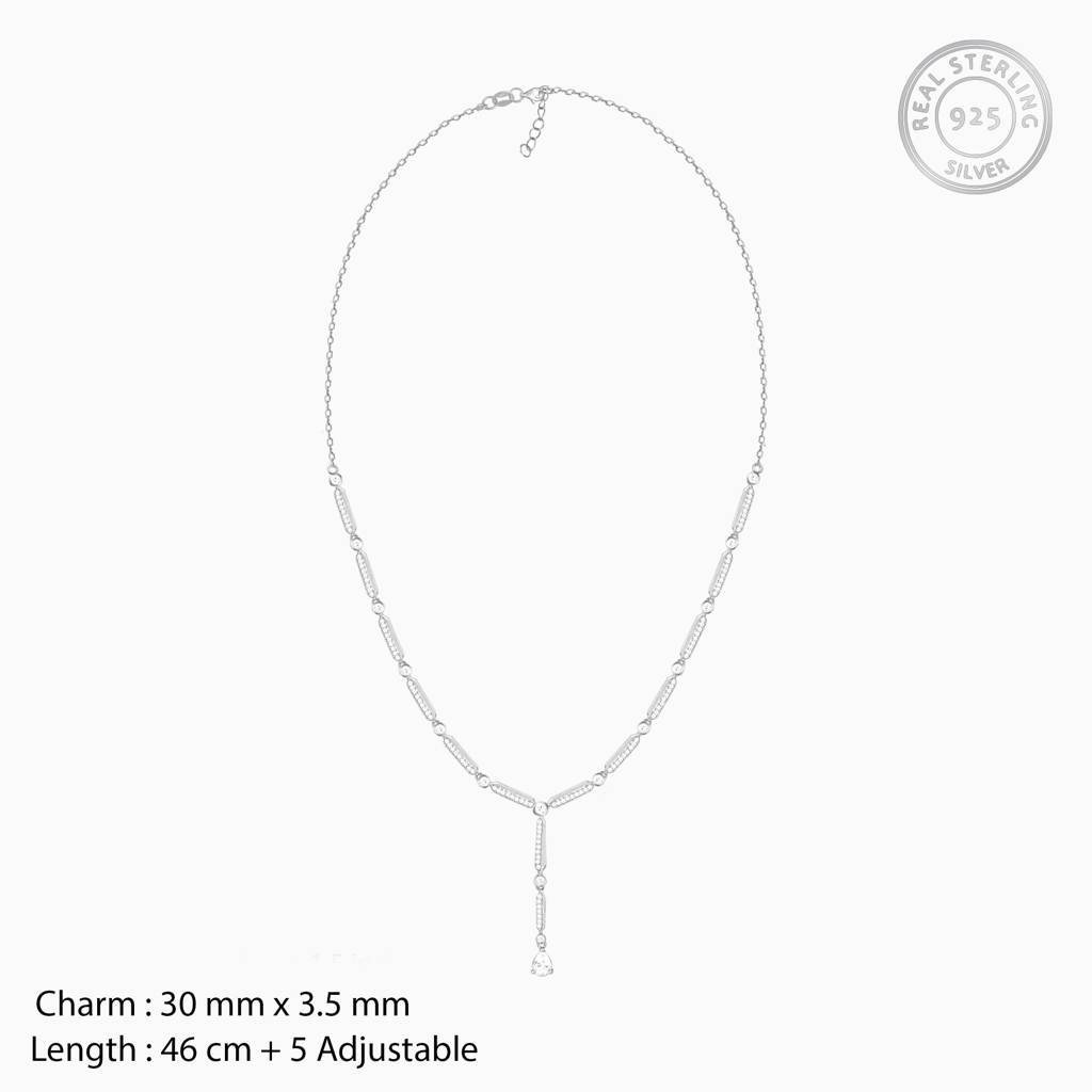 Zircon Silver Night Necklace : PD0515