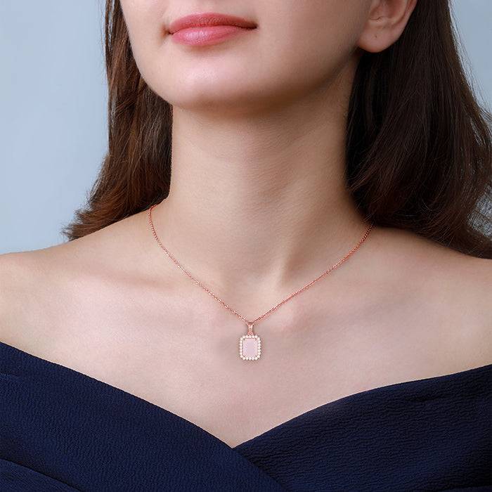 Rose Gold Fairytale Pendant With Link Chain : PD0523