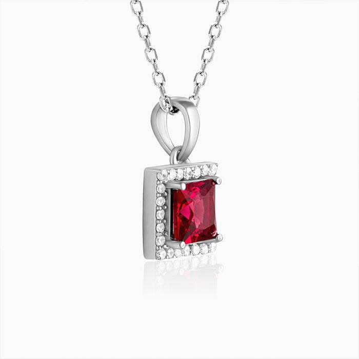 Silver Love Cube Pendant With Link Chain : PD0525