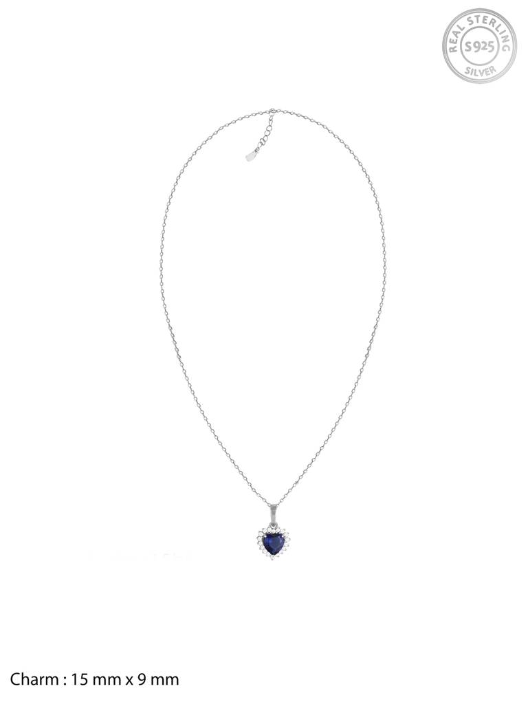 Giva 925 Silver Heart Of The Ocean Pendant With Link Chain : PD0526