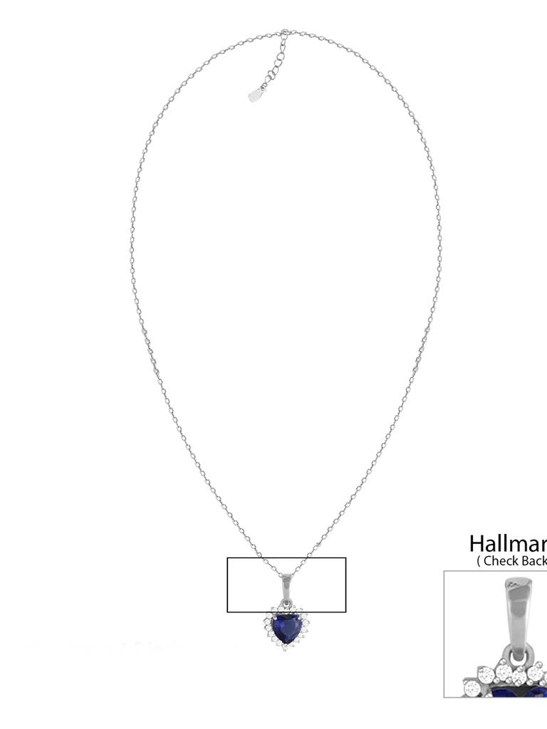 Giva 925 Silver Heart Of The Ocean Pendant With Link Chain : PD0526