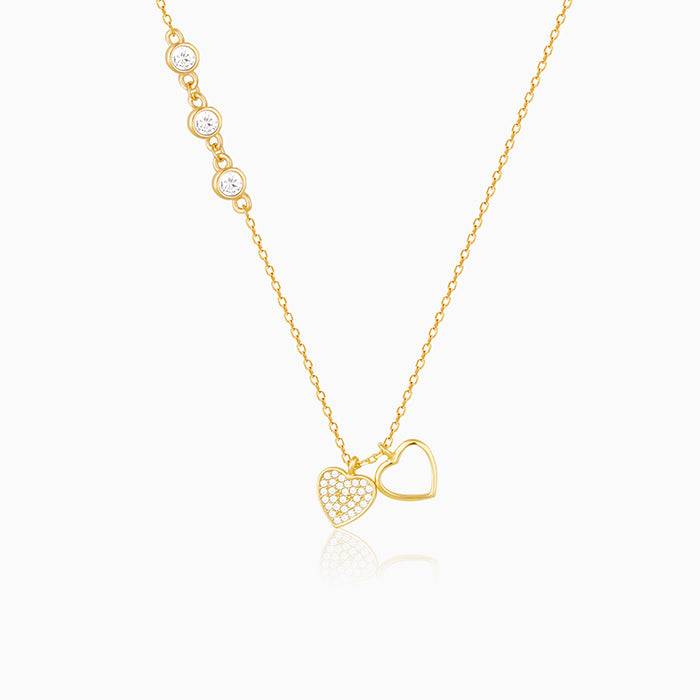 Golden Heart To Heart Necklace : PD0534