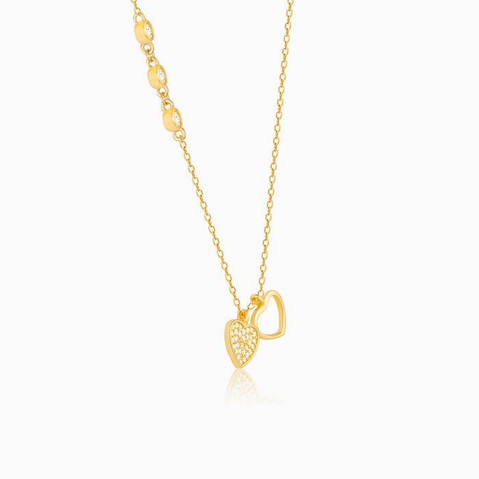 Golden Heart To Heart Necklace : PD0534