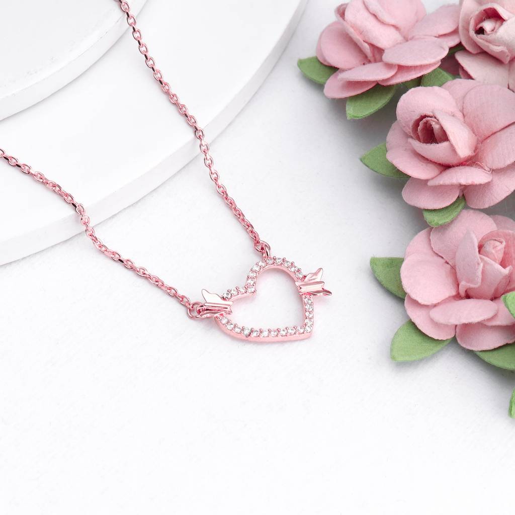 Rose Gold This Is Love Pendant With Link Chain : PD0554