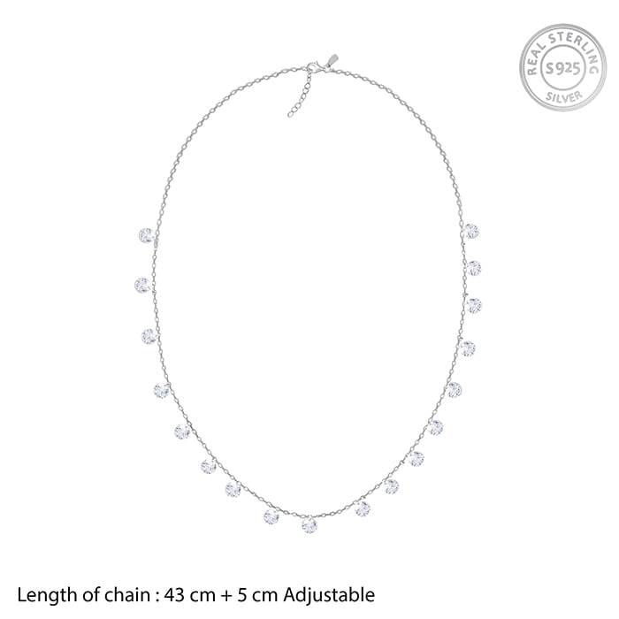 925 Silver Anushka Sharma Silver Queens Necklace : PD058