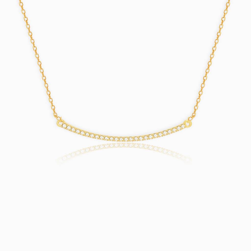 Golden Zircon Arc Necklace : PD0593