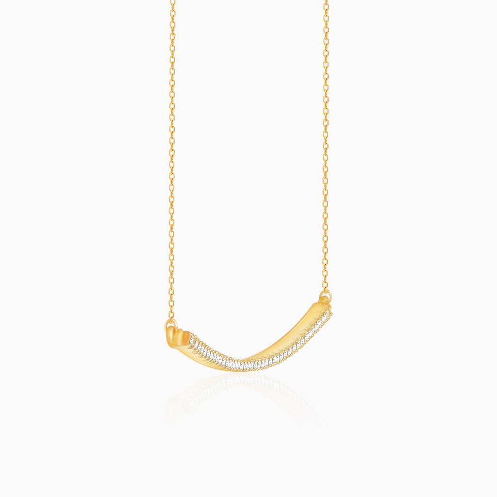 Golden Zircon Arc Necklace : PD0593