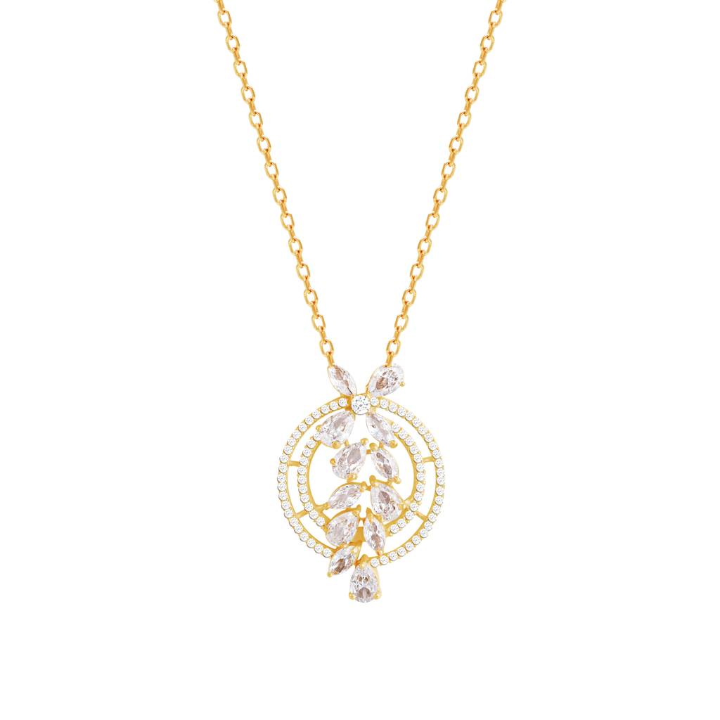 Giva 925 Silver The White Periwinkle Pendant With Link Chain : PD0596
