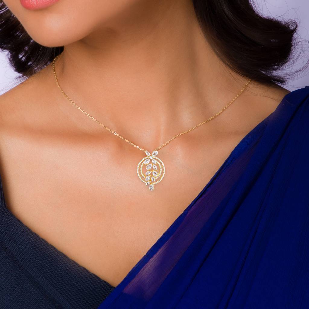 Giva 925 Silver The White Periwinkle Pendant With Link Chain : PD0596