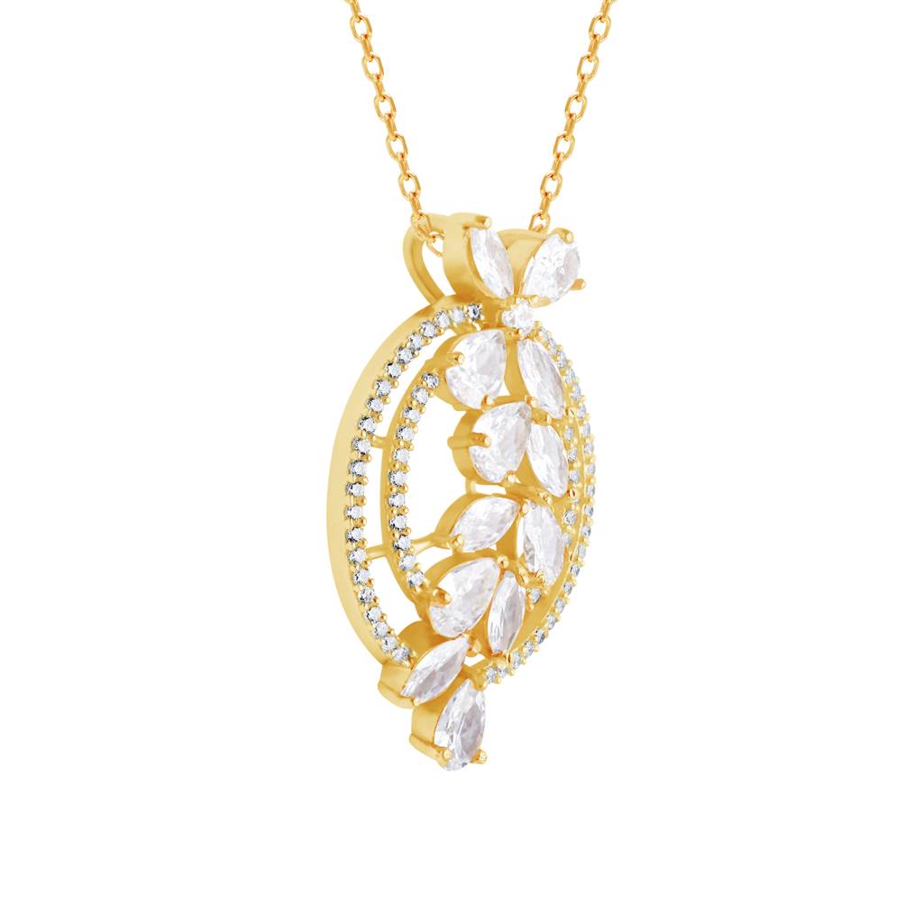 Giva 925 Silver The White Periwinkle Pendant With Link Chain : PD0596