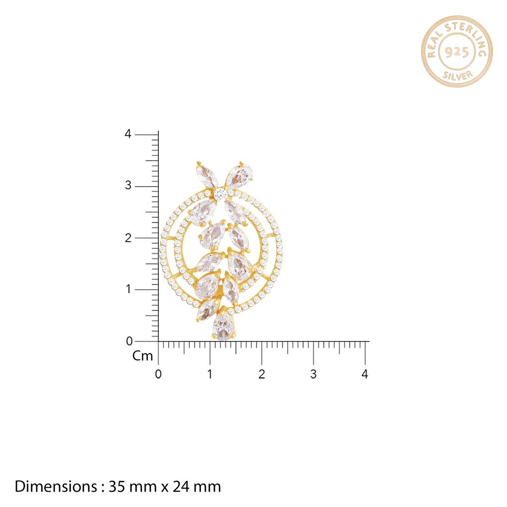 Giva 925 Silver The White Periwinkle Pendant With Link Chain : PD0596