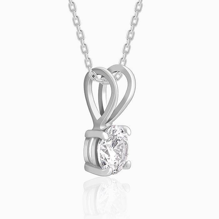Anushka Sharma Silver Zircon Pendant With Link Chain : PD059