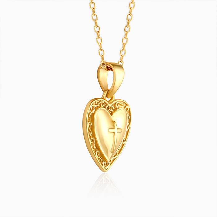 Golden Heart Winner Pendant With Link Chain : PD0600