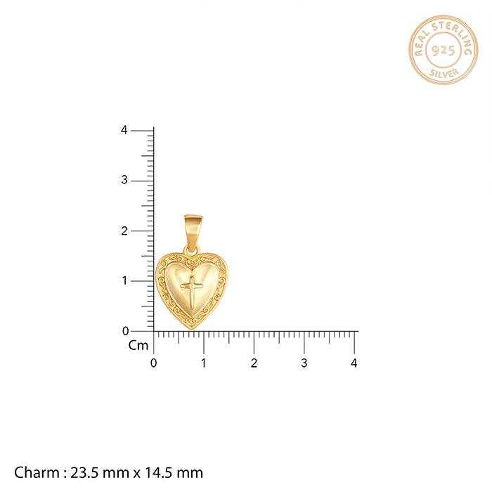 Golden Heart Winner Pendant With Link Chain : PD0600